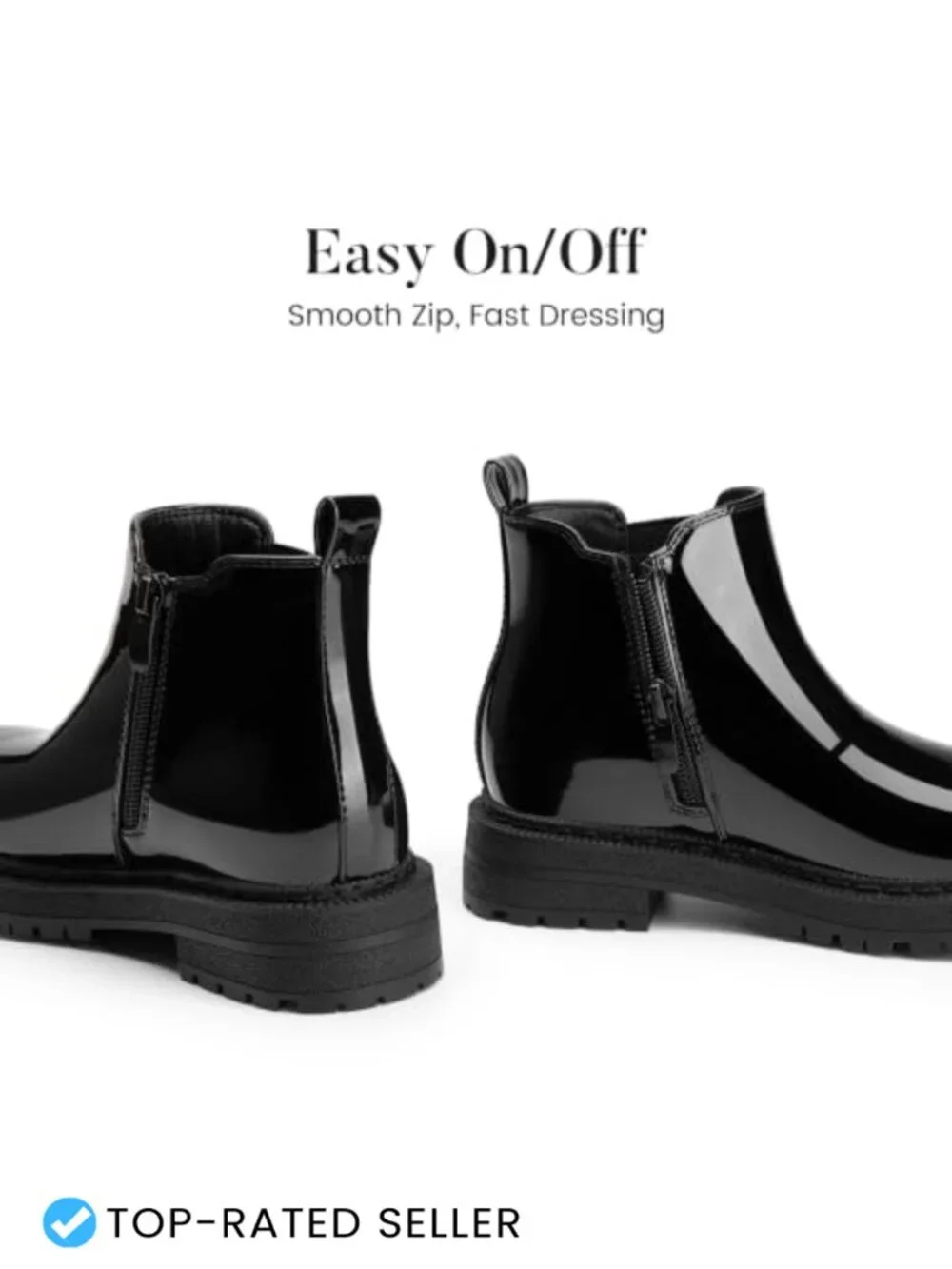 Kids Chelsea Ankle Boots Waterproof Chunky Platform Lug Sole Winter Shoes